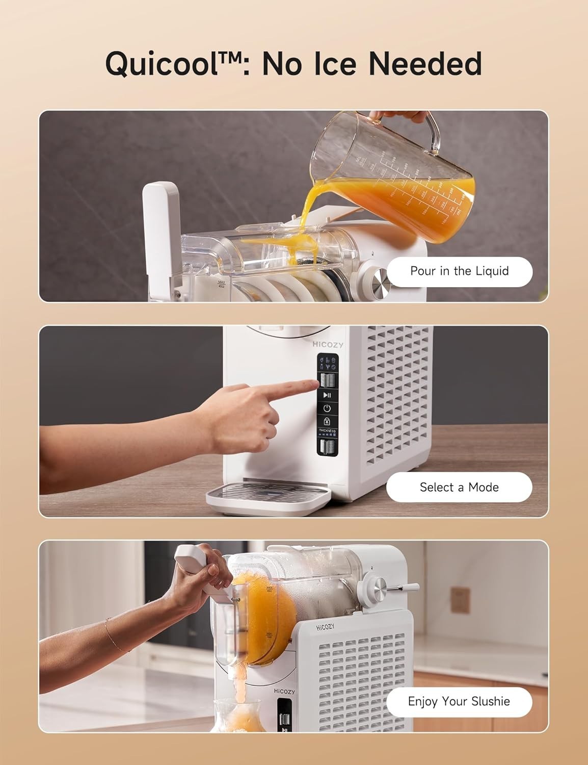 Slushie Maker Machine No Ice Needed Frozen Drink Maker Self Cleaning