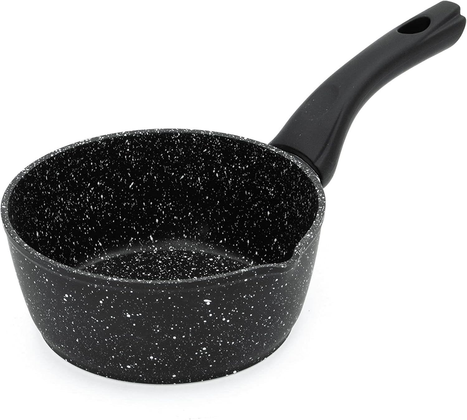 16cm Black Non Stick Milk Pan with Cool Touch Handle Induction Safe