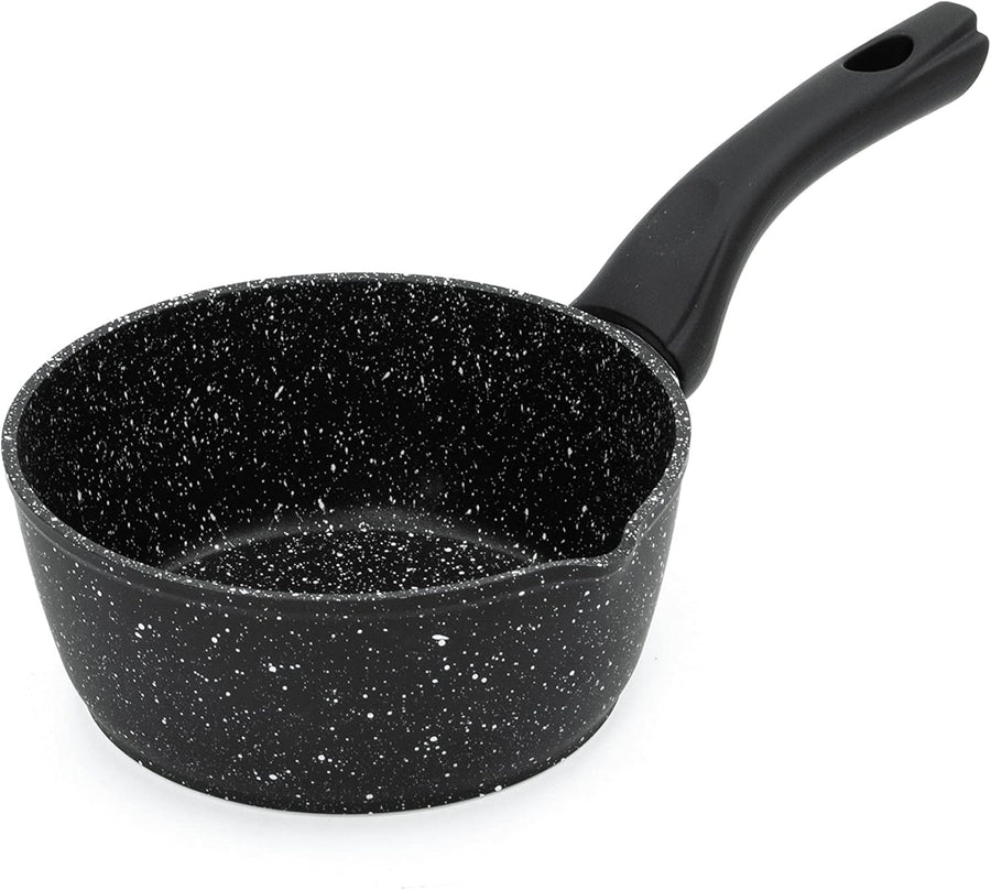 16cm Black Non Stick Milk Pan with Cool Touch Handle Induction Safe