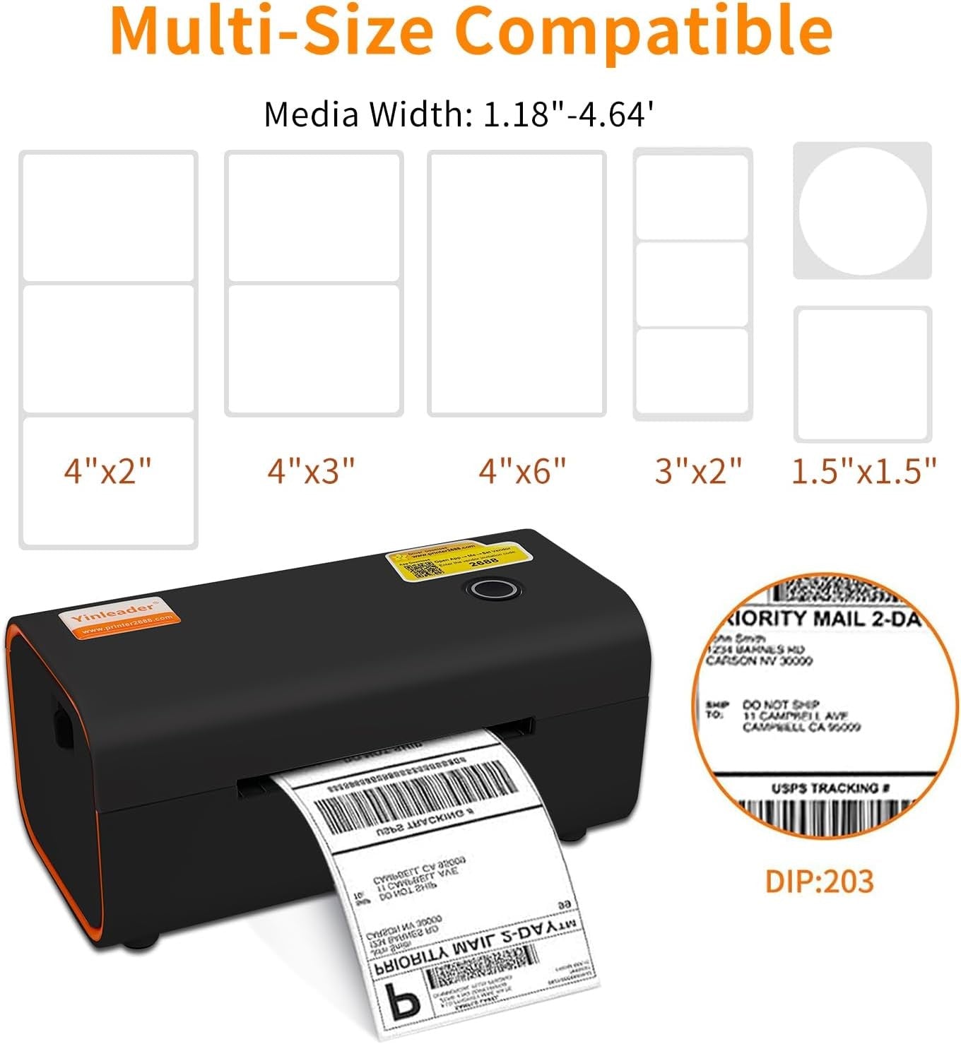 Bluetooth Thermal Shipping Label Printer 4x6 Postage