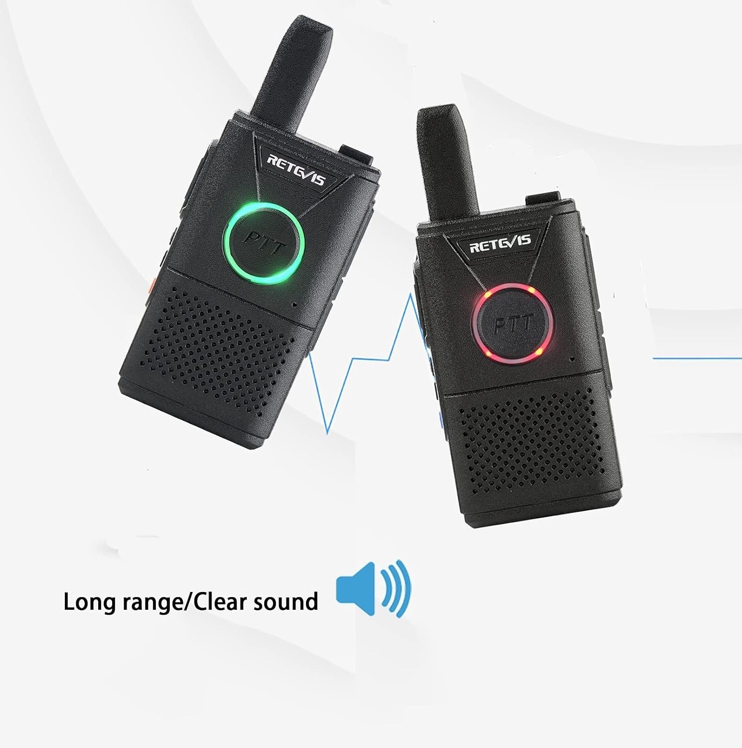 Mini PMR446 Walkie Talkies 4 Pack Rechargeable Dual PTT Long Range Radio