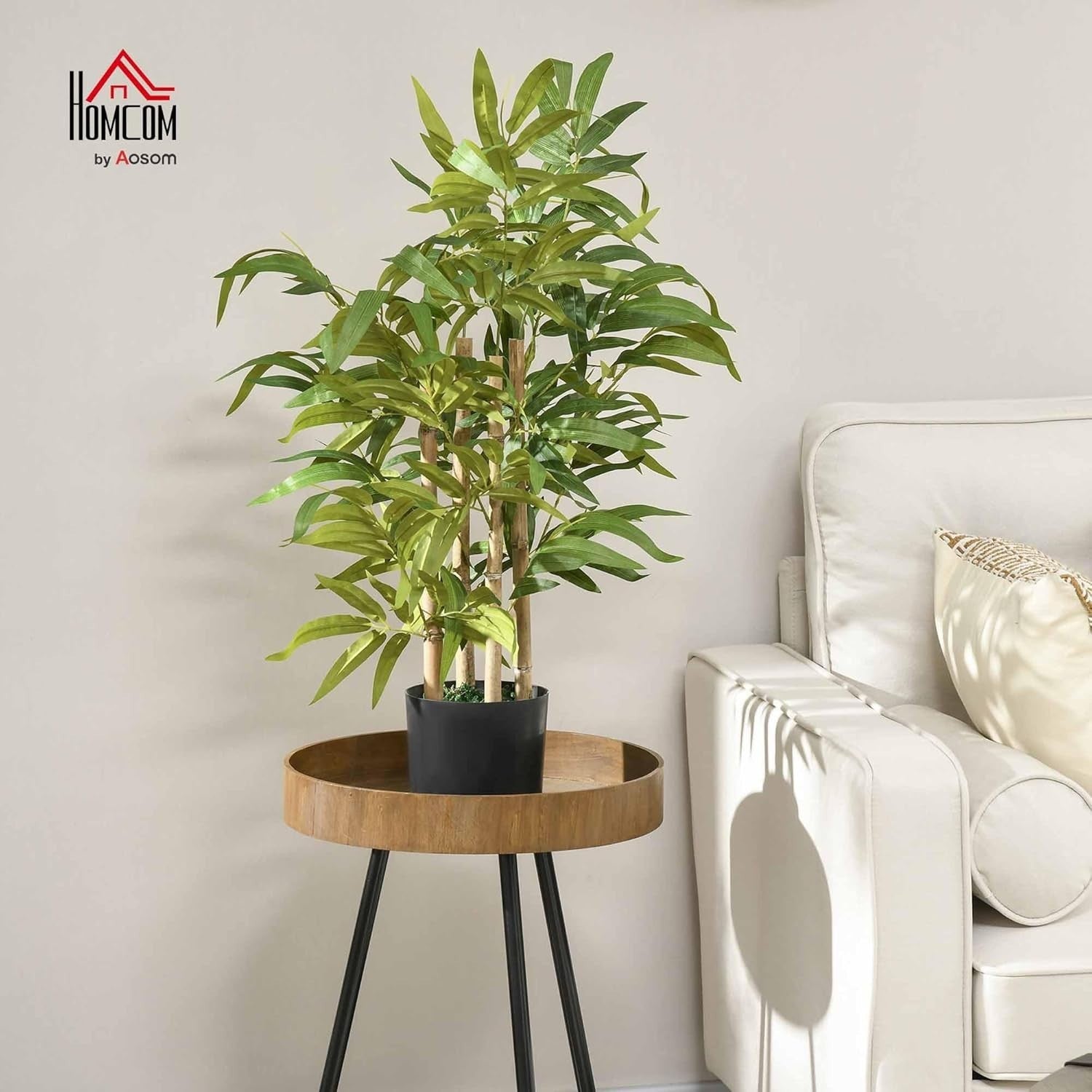 60cm Artificial Bamboo Plant in Weighted Pot Faux Green Indoor Outdoor Decor