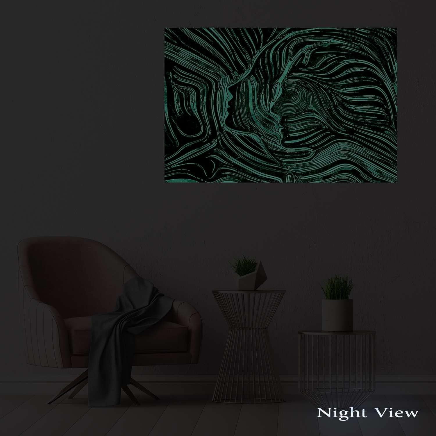 Abstract Eternal Woman Canvas Wall Art 80×120 cm Modern Luminous Decor