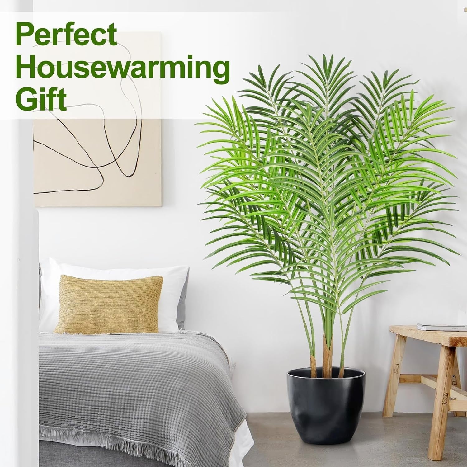 120cm Artificial Palm Tree Faux Tropical Indoor Outdoor Decor Home Garden Plant