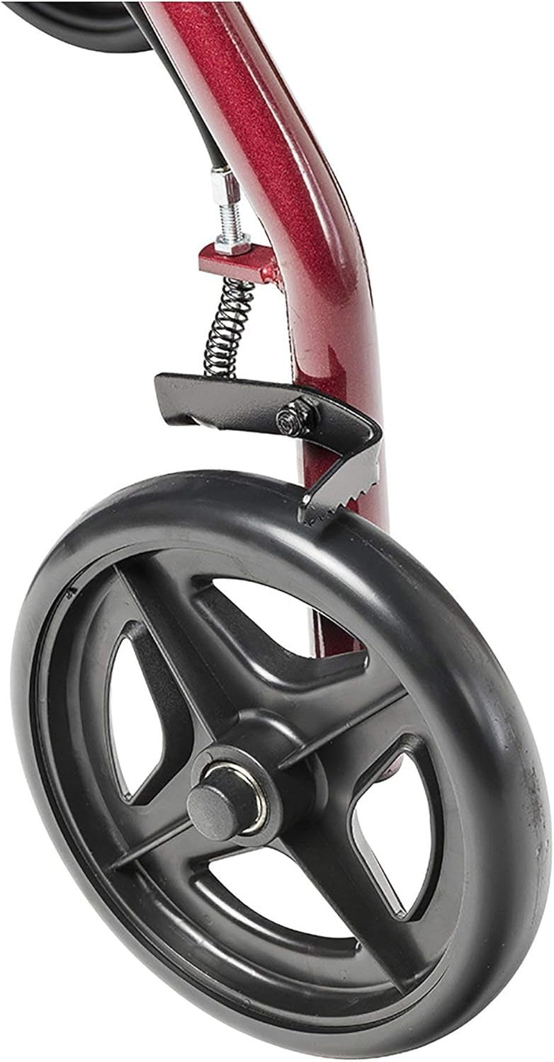 Lightweight 4 Wheel Rollator Walker with Seat Back Support Brakes