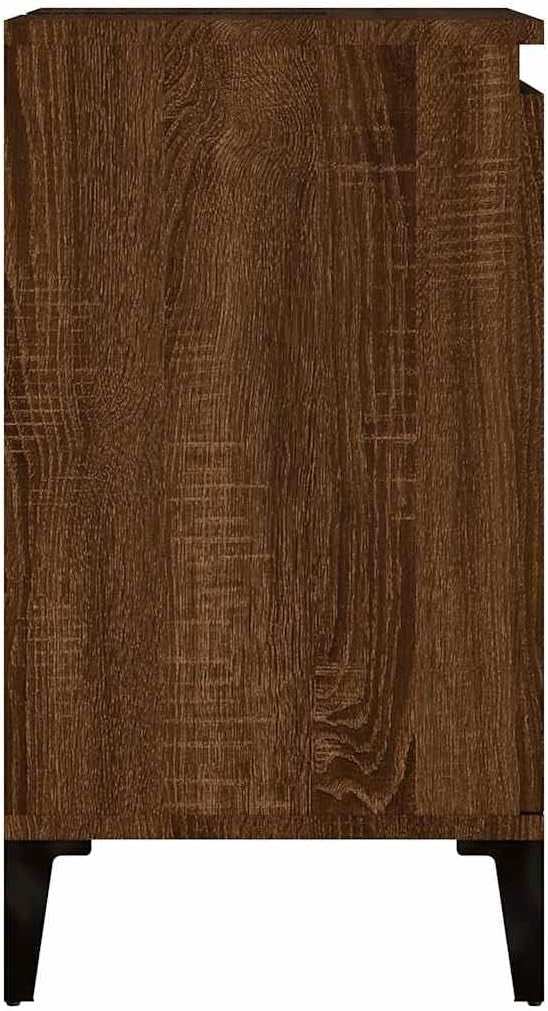 Brown Oak Bathroom Sink Cabinet | 58x33x60cm Under Sink Storage Unit