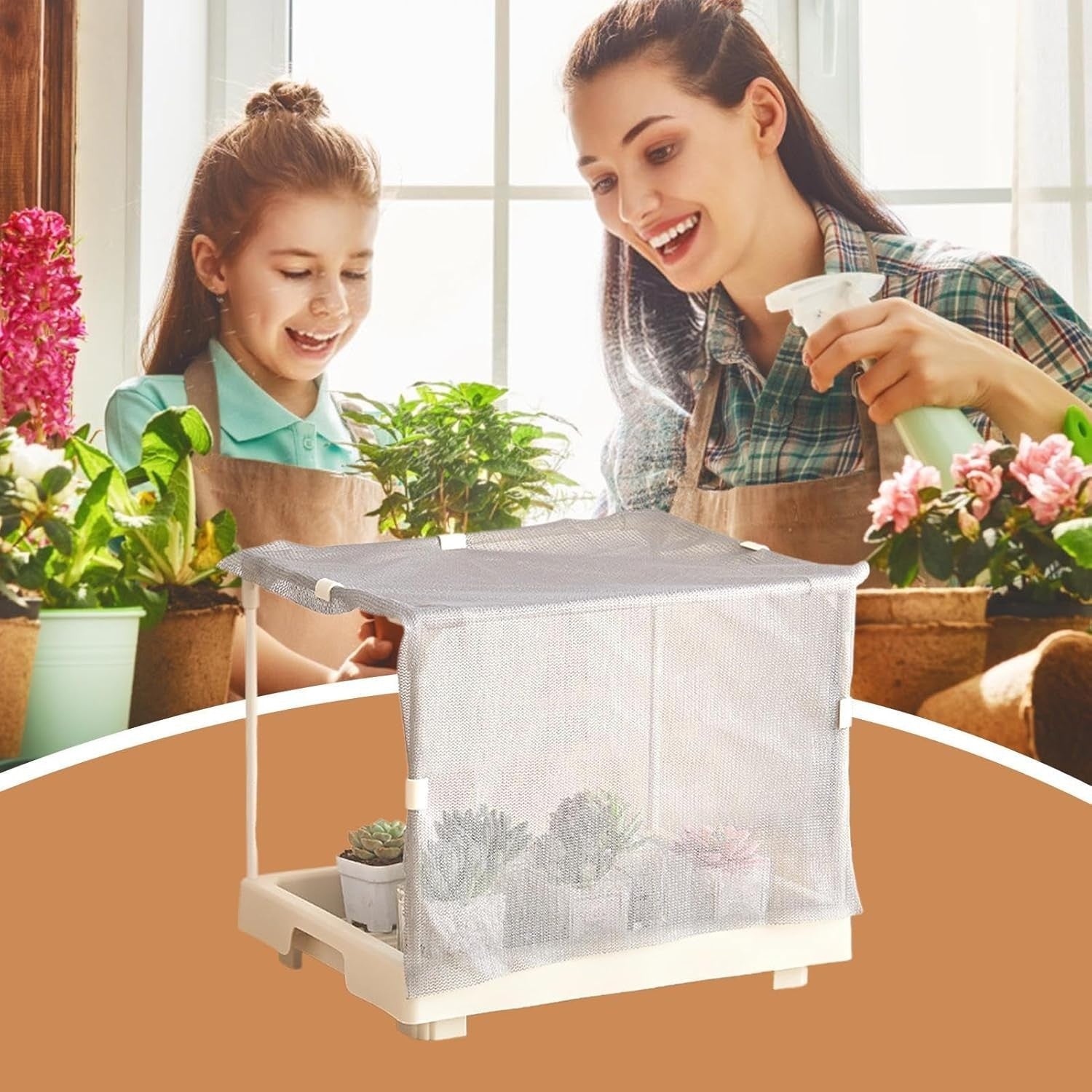 Mini Indoor Greenhouse Box 35x27x7cm Frost Protector for Balcony & Plants