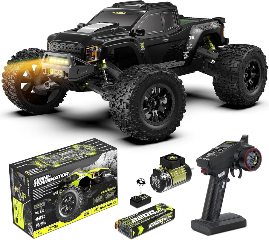 1:10 Brushless RC Monster Truck 4WD – 50mph All-Terrain Off-Road Car