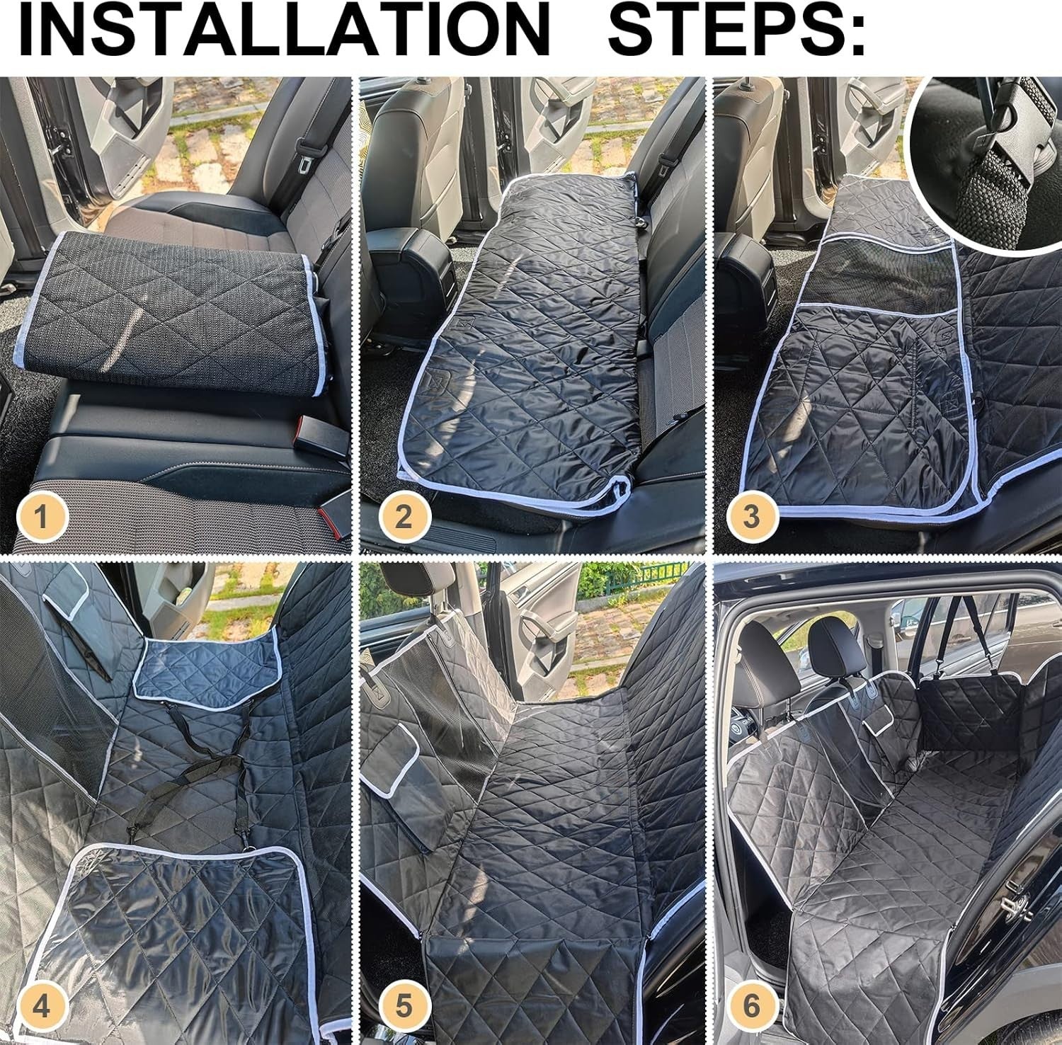 Waterproof Dog Car Seat Cover Hammock Mesh Window SUV Truck Protector