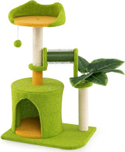 Green Palm Cat Tree Tower with Condo Perch Sisal Scratching Posts 79cm
