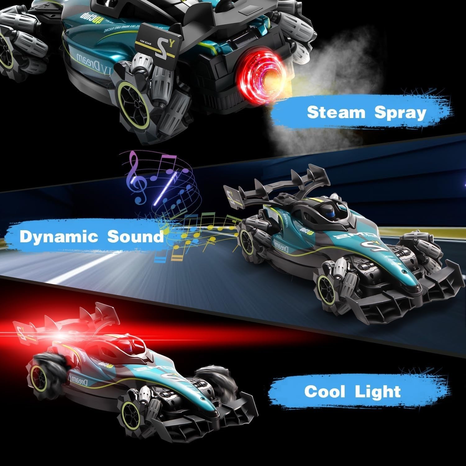 4WD Gesture RC Drift Car 360° Spin Light Spray 2.4G Remote Toy for Kids