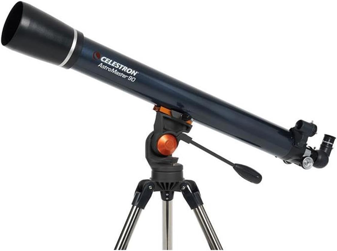 Powerful 90mm Refractor Telescope w/ Tripod, Plossl Eyepieces & StarPointer Find