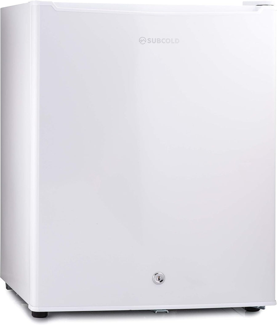 74L Mini Fridge Tabletop Cooler Lock & Key Low Noise White