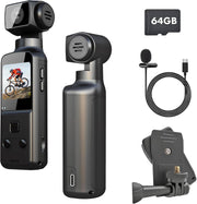 4K POV Body Camera WiFi Vlogging Action Cam 270° Rotating Lens