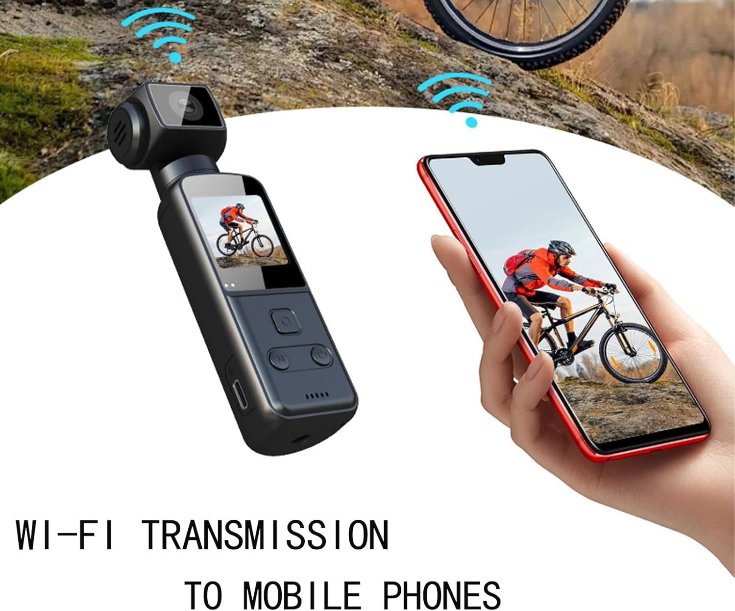 4K POV Body Camera WiFi Vlogging Action Cam 270° Rotating Lens