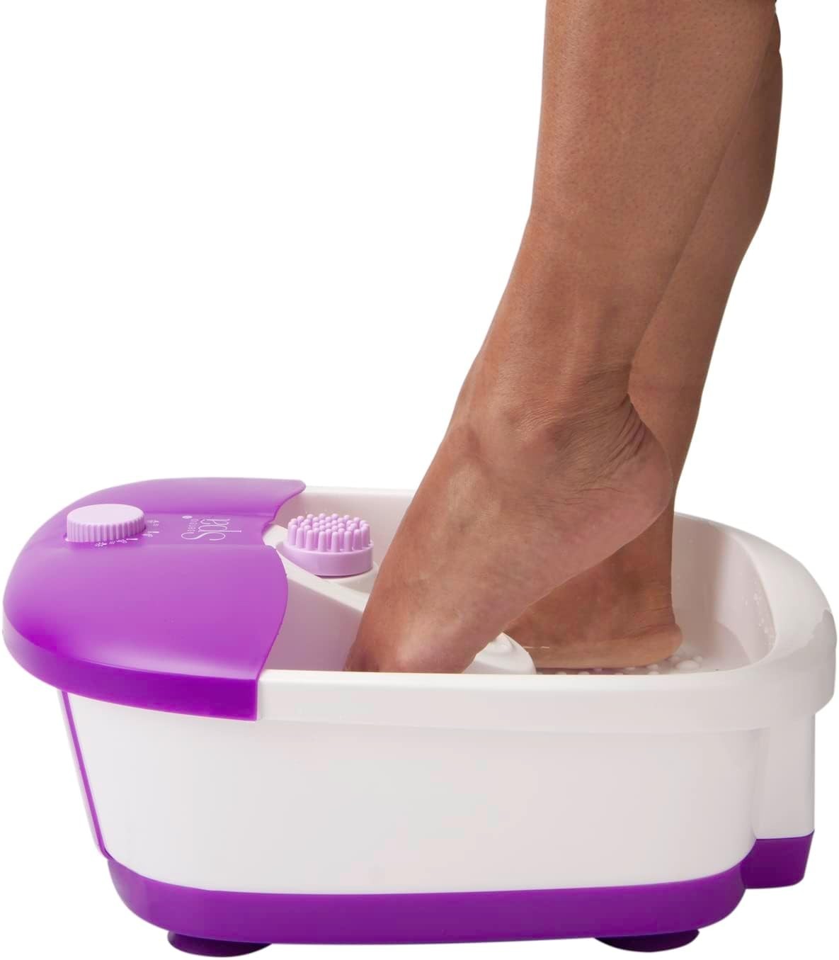 Luxury Foot Spa Massager | Heat, Bubbles & Pedicure Kit for Tired Feet