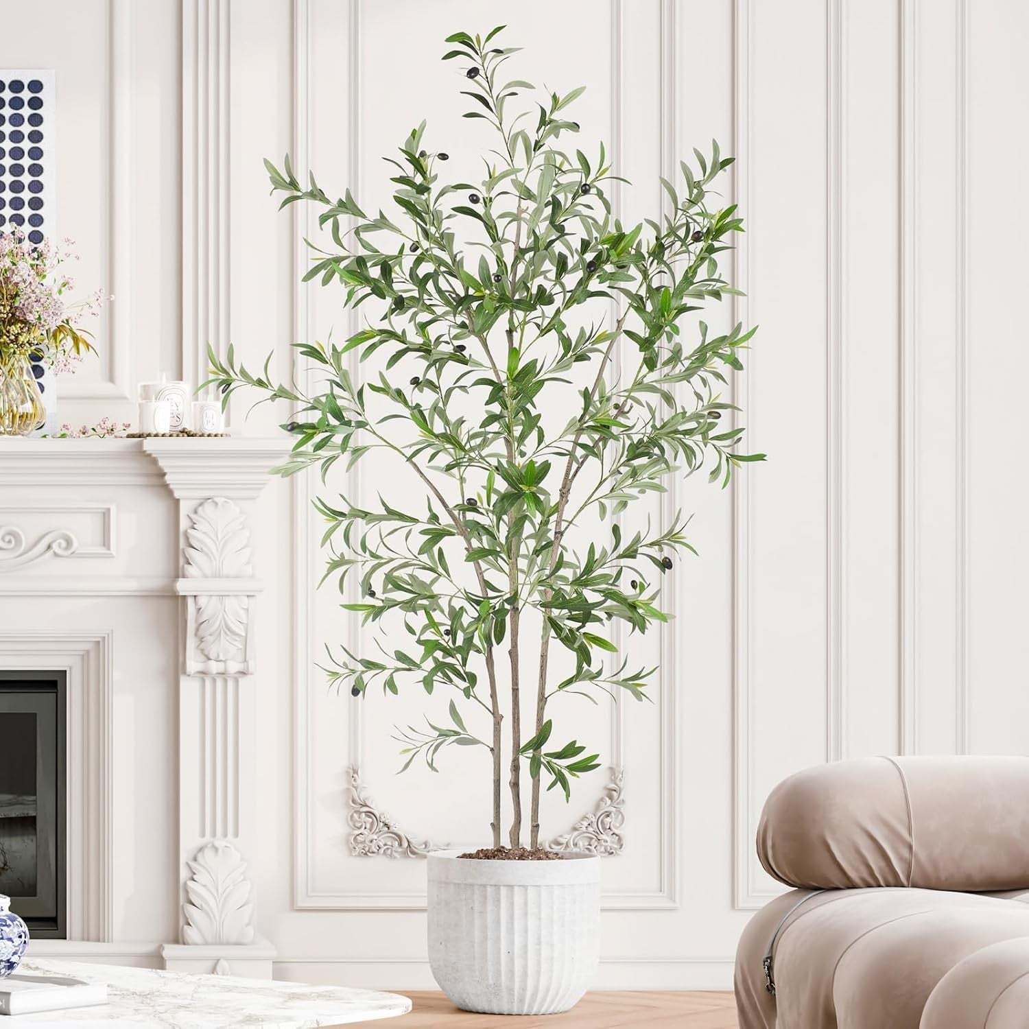 6ft Artificial Olive Tree Tall Faux Plant Indoor Realistic Leaves Home Decor