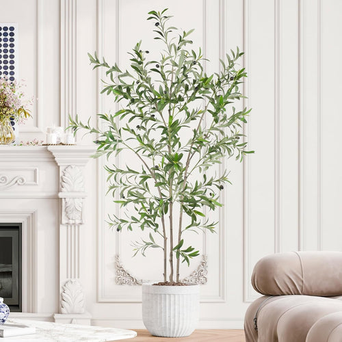 6ft Artificial Olive Tree Tall Faux Plant Indoor Realistic Leaves Home Decor