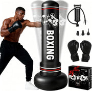 190cm Standing Punching Bag Inflatable MMA Kickboxing Training Set