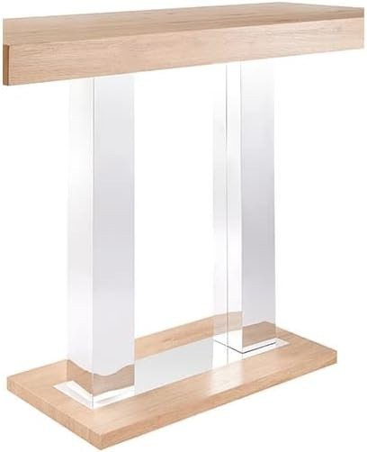 Large Rectangular Bar Table Oak Effect Modern Dining High Table 110cm Space Save