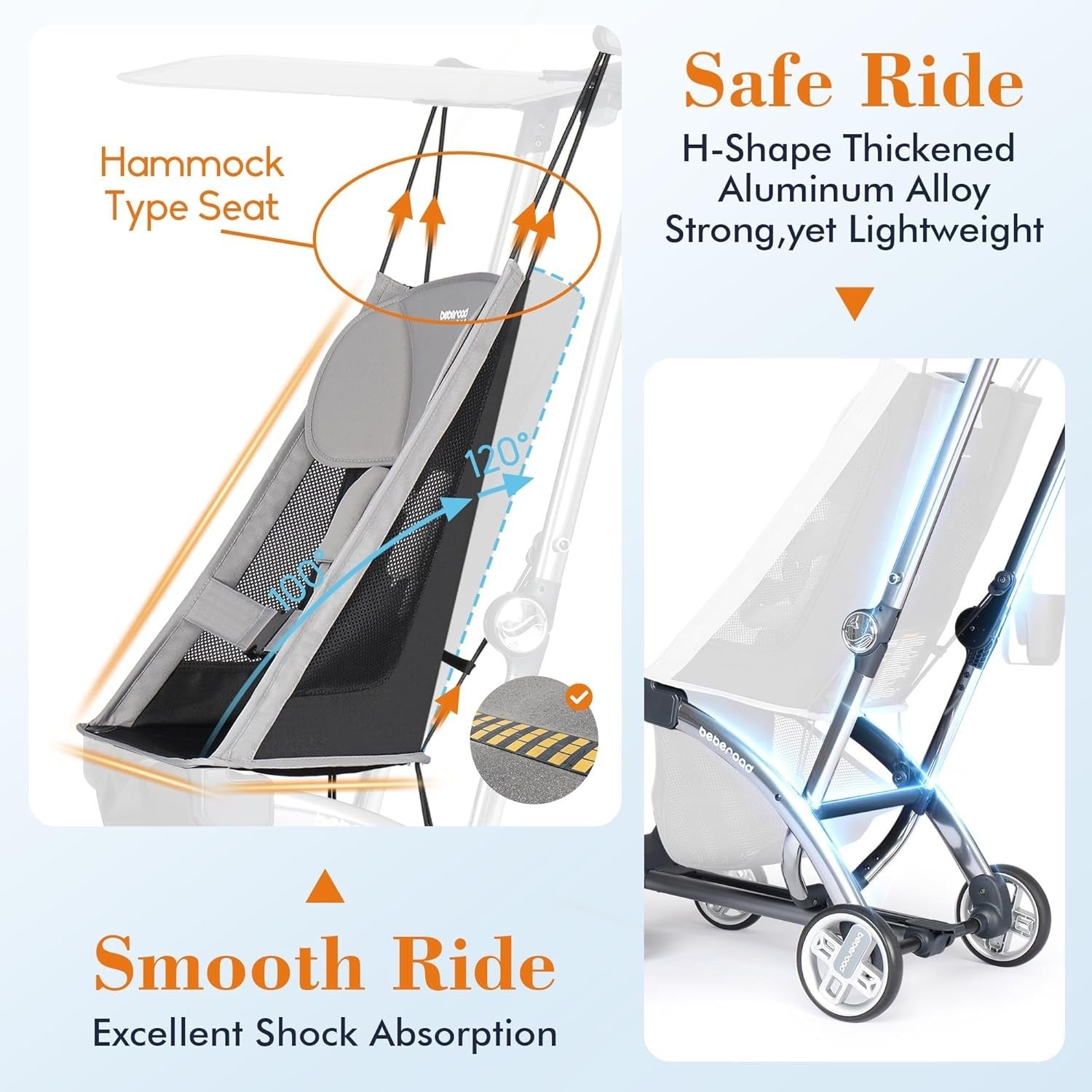 Auto Fold Double Stroller Side by Side Tandem Pushchair 45kg
