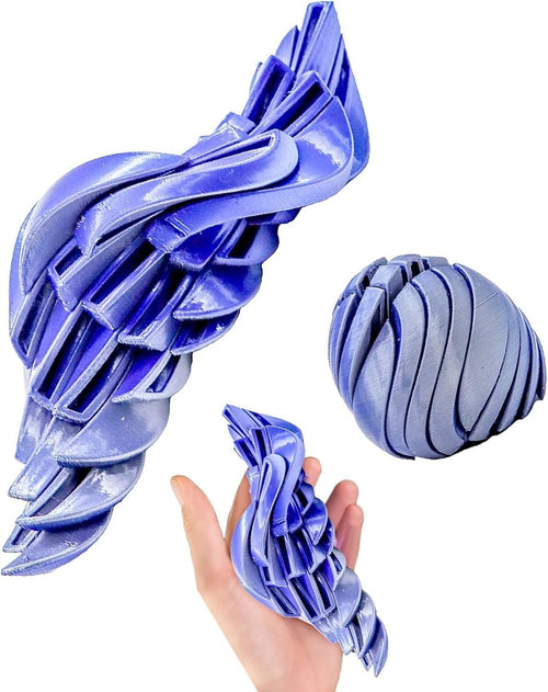 Mini Twist Gear Sphere Fidget Ball 3D Printed Anxiety Stress Relief Toy