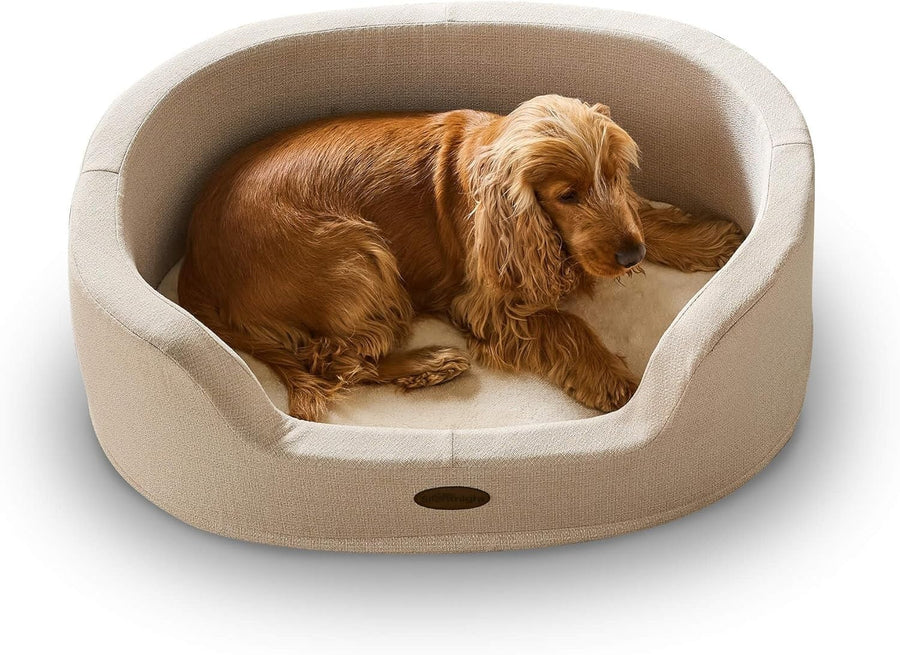 Small Orthopedic Donut Dog Bed Calming Faux Fur Washable
