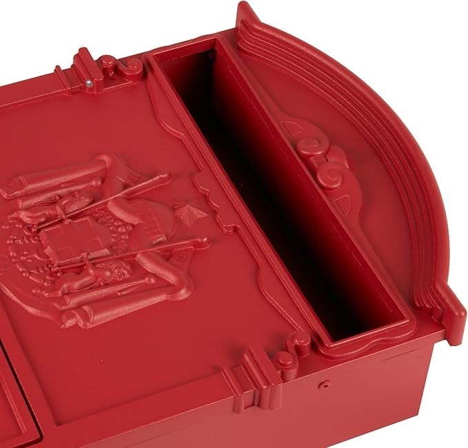Wall Mounted Red Post Box Lockable Waterproof Mailbox | Large Letter Slot