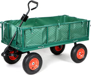 Green Heavy Duty Garden Trolley 700kg Mesh Cart Wagon Dump Truck 125.5×61.5cm
