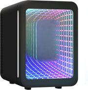 Portable Mini white Fridge 4L AC/DC LED RGB Mirror Gamer Bedroom Car