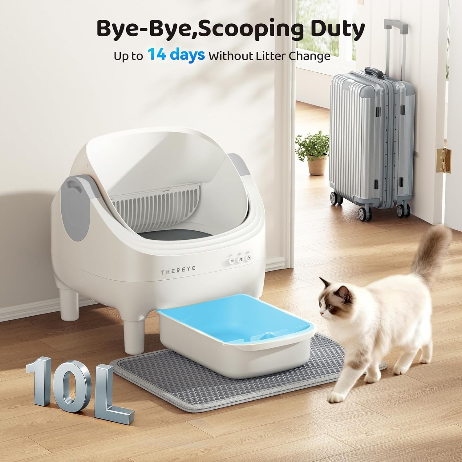 Automatic Self Cleaning Cat Litter Box App Control Quiet Multi Cat