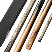 57in One Piece Snooker Pool Cue 10mm Tip Ash Wood 19oz + Case Ext