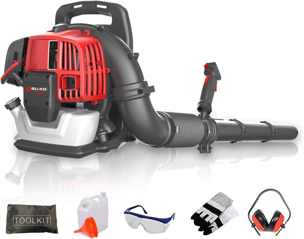 Petrol Backpack Leaf Blower 52cc 2-Stroke High Power Garden Debris Cleaner
