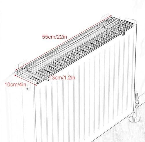 Radiator Shelf Wall Mount Cover with Adhesive Hooks | Indoor Storage & Display