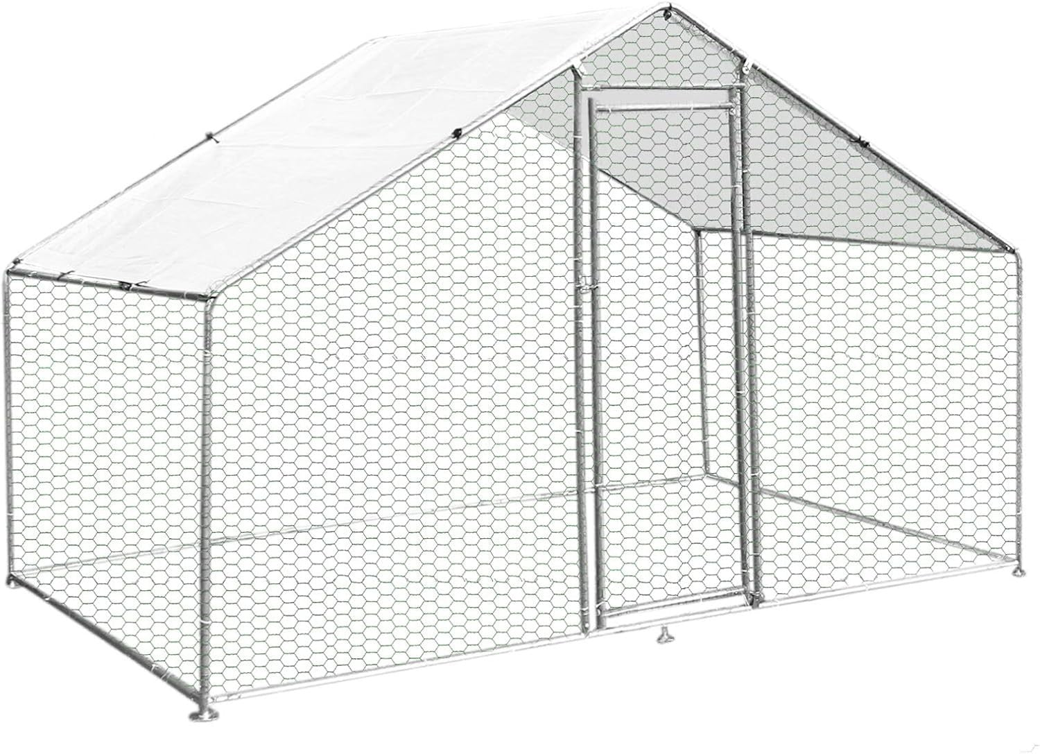 Walk In Chicken Run 3x2x2m Galvanised Steel Coop Pen