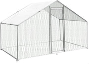 Walk In Chicken Run 3x2x2m Galvanised Steel Coop Pen