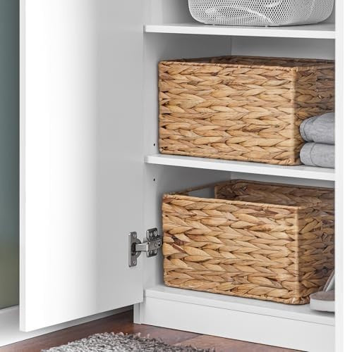 Slim White Wardrobe with Hanging Rail & Adjustable Shelves – Bedroom Storage