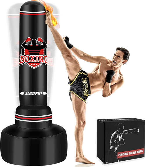 70in Inflatable Standing Punch Bag Adult MMA Kickboxing Trainer