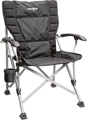 Heavy Duty Folding Camping Chair with Cup Holder, Padded Seat & Backrest