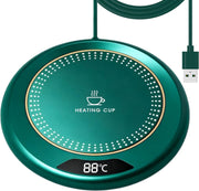 Green USB Coffee Mug Warmer 3 Temp Smart Touch 8H Auto Off