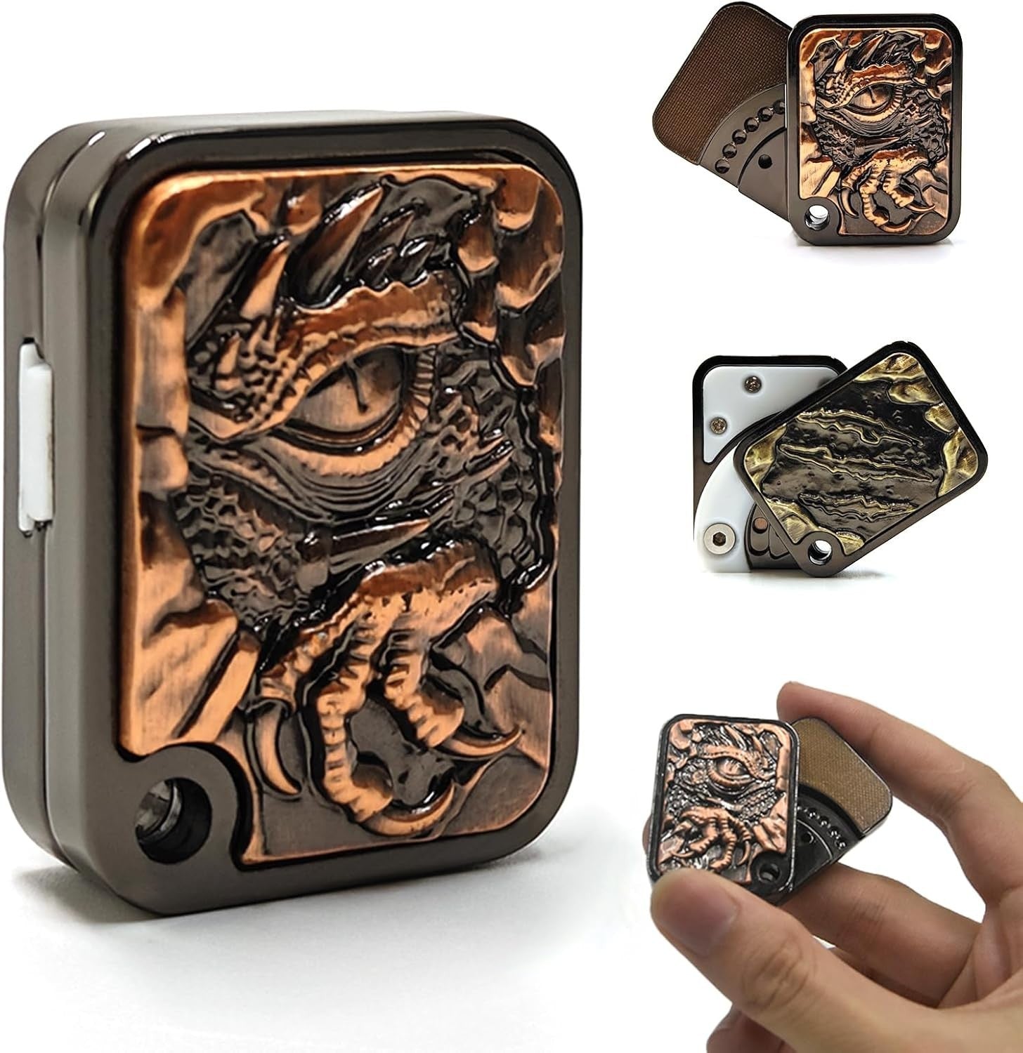 Copper Fidget Slider Metal EDC Stress Relief Executive Desk Toy