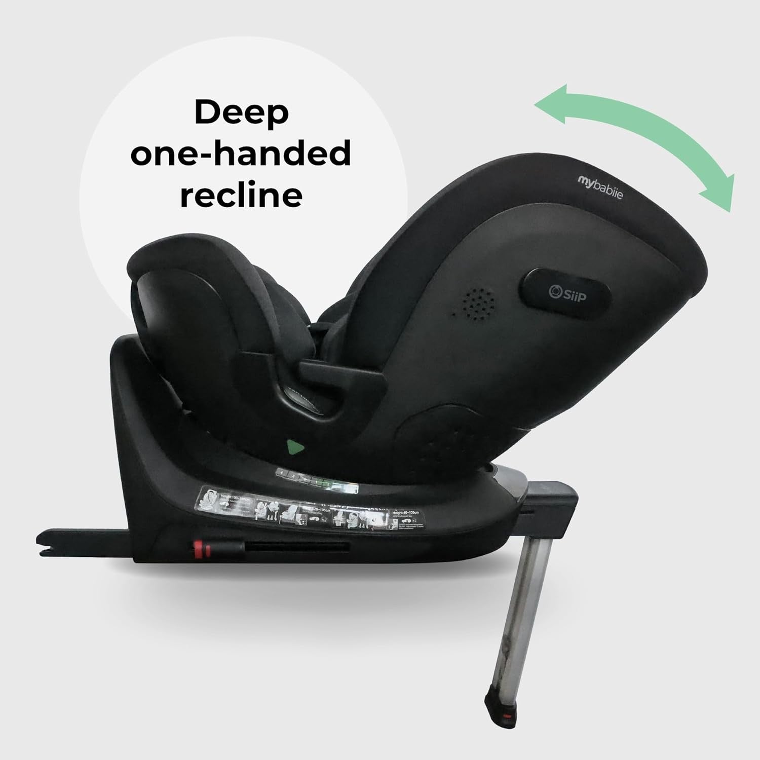 360° Rotating i-Size Baby Car Seat ISOFIX R129 Birth–12Y Support Leg