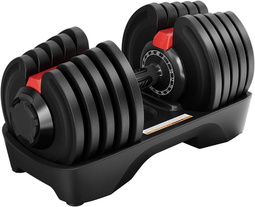 40kg Adjustable Dumbbells Pair 16-in-1 Quick Dial Home Gym Weights