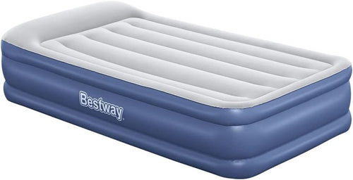 Inflatable Air Bed Built-In Electric Pump Single Raised Guest Bed
