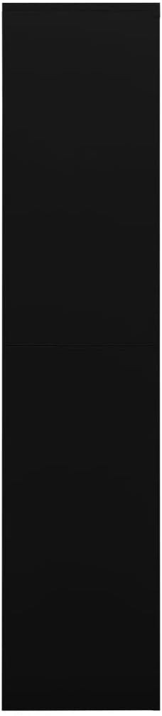 Metal Storage Cabinet Black 4-Shelf Lockable Cupboard for Garage Office 180cm