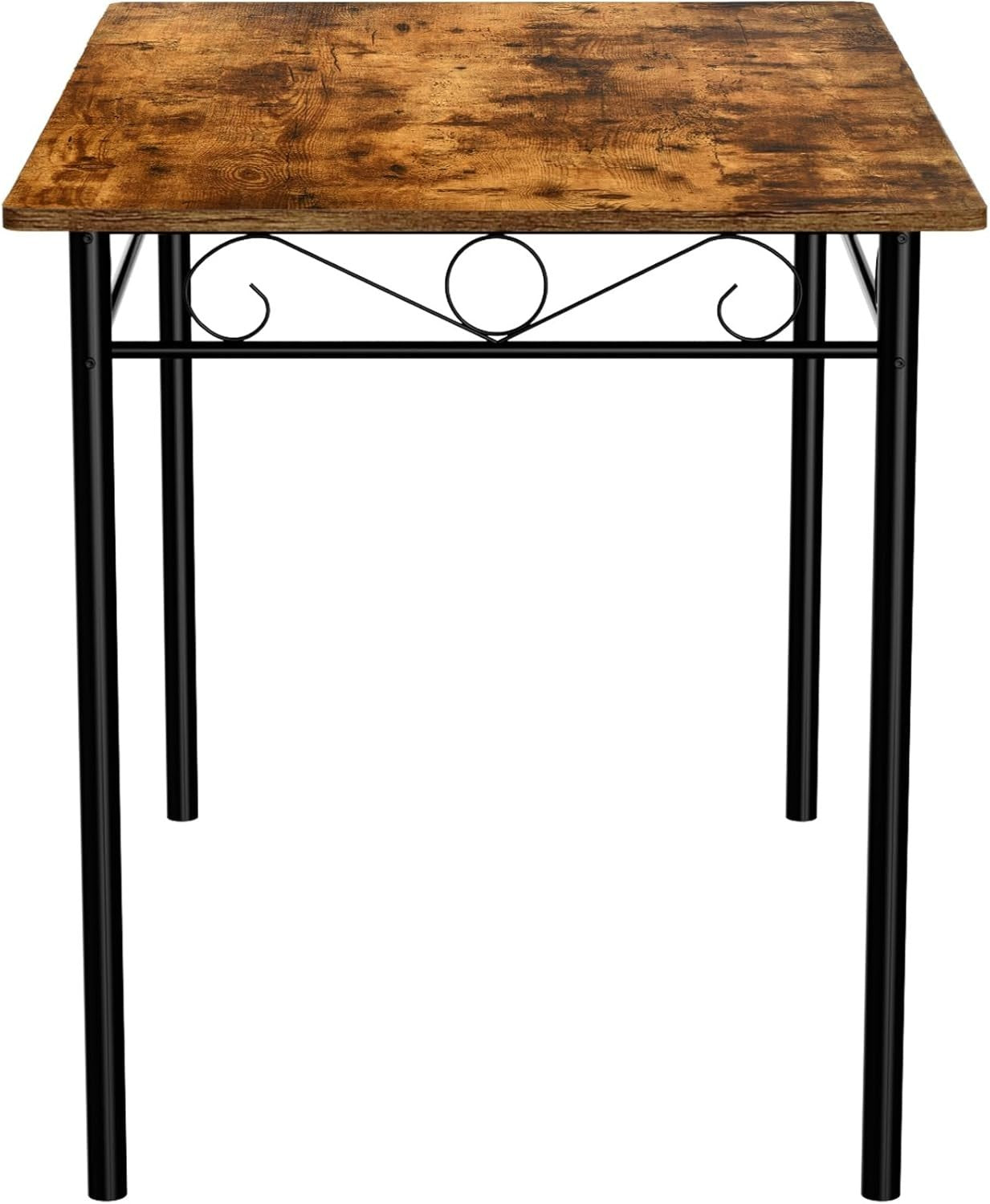 Vintage Rectangular Dining Set 4 Chairs Rustic Wood Kitchen Table Compact