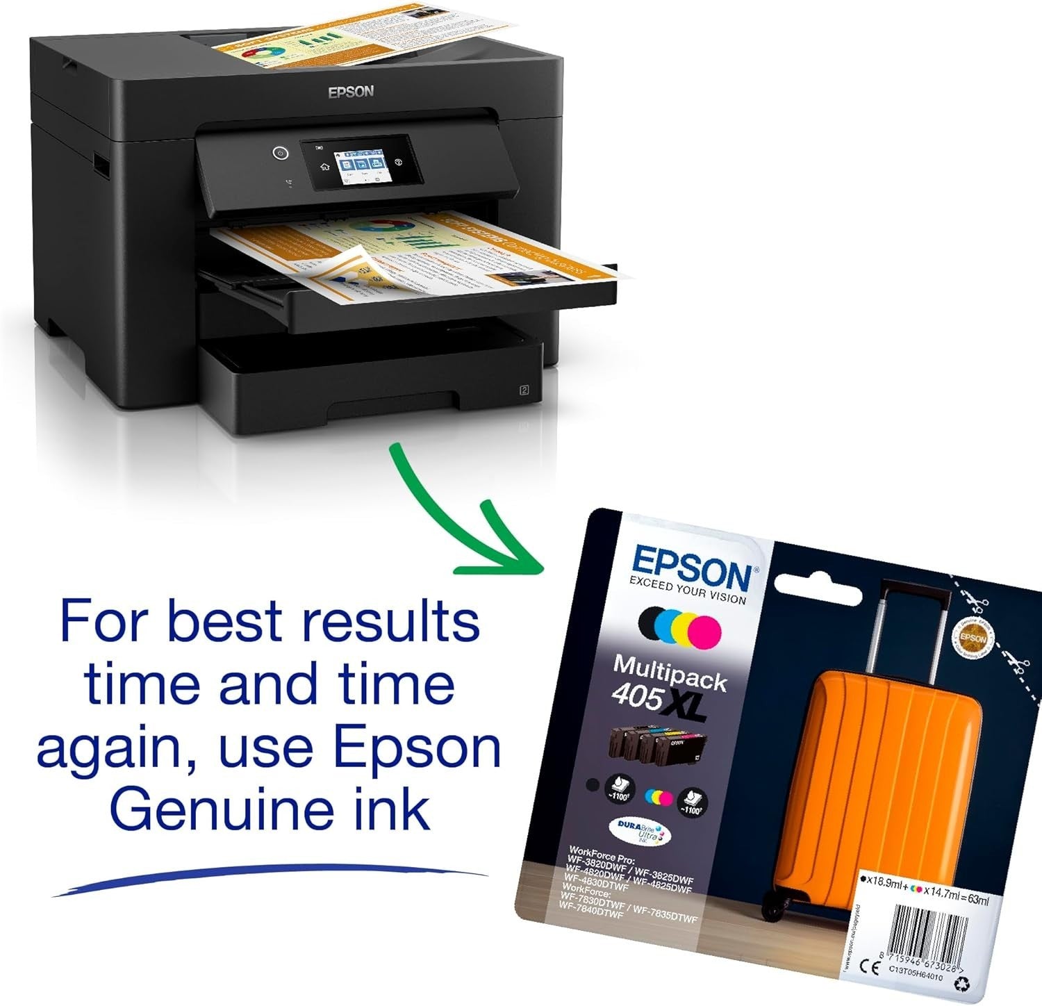All-in-One Wireless Colour Printer Scanner Copier Fax A3 Black