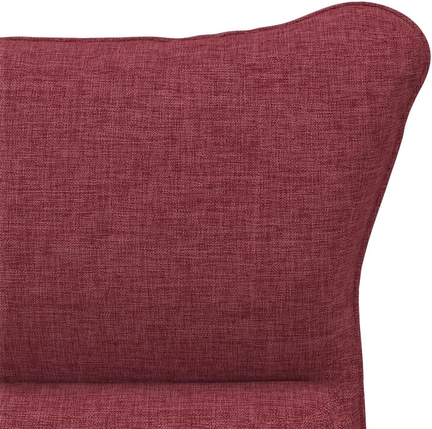 Ergonomic Wine Red Recliner Chair with Removable Cushion & Wooden Legs