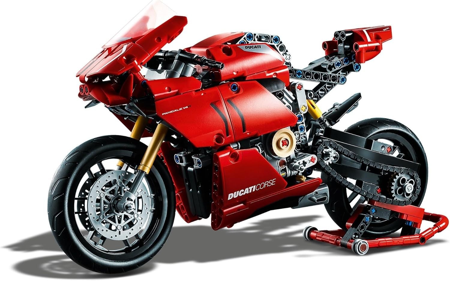 Realistic Motorcycle Building Kit with Gearbox & Suspension – 646 Pieces Set