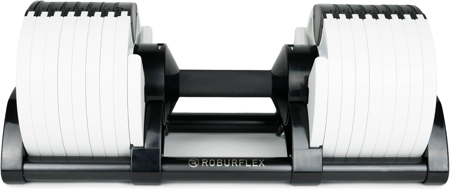 Single Smart Adjustable Dumbbell 80lb One Hand Dial Compact Trainer